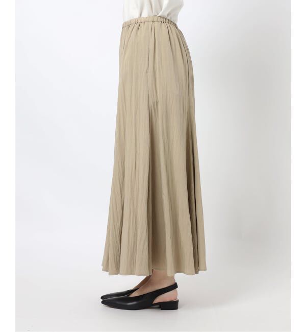 SLOBE IENA「《WEB限定/追加予約》ナイロンワッシャー切り替えギャザースカート」|スカート|