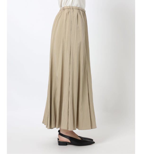 SLOBE IENA「《WEB限定/追加予約》ナイロンワッシャー切り替えギャザースカート」|スカート|