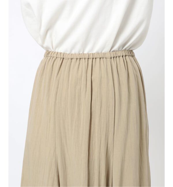 SLOBE IENA「《WEB限定/追加予約》ナイロンワッシャー切り替えギャザースカート」|スカート|
