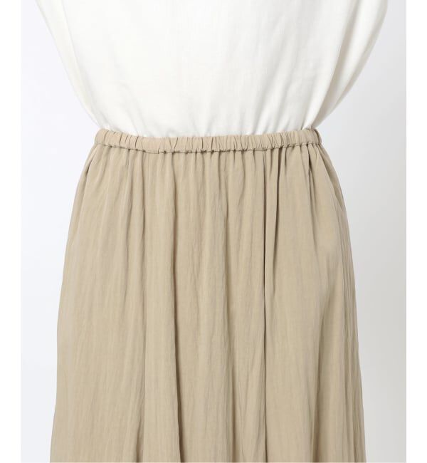 SLOBE IENA「《WEB限定/追加予約》ナイロンワッシャー切り替えギャザースカート」|スカート|