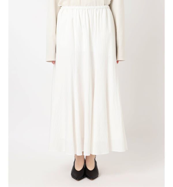 SLOBE IENA「《WEB限定/追加予約》ナイロンワッシャー切り替えギャザースカート」|スカート|