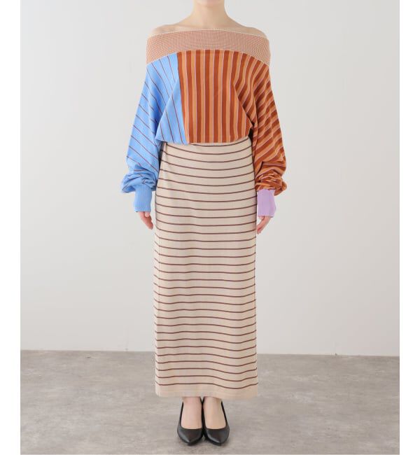 IENA LA BOUCLE「Venit ヴェニット CRAZY ボーダー  VEK-7616-A」|ニット・セーター|