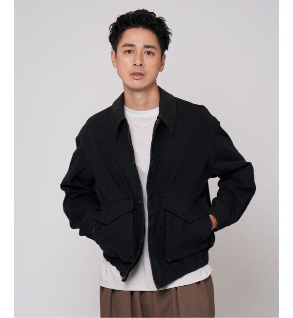 EDIFICE「ダック ウォッシュド フライト ブルゾン」|その他|ブラック