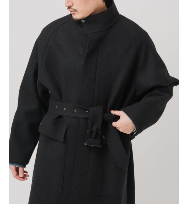 EDIFICE「ニット メルトン モーターサイクル コート」|その他|ブラック