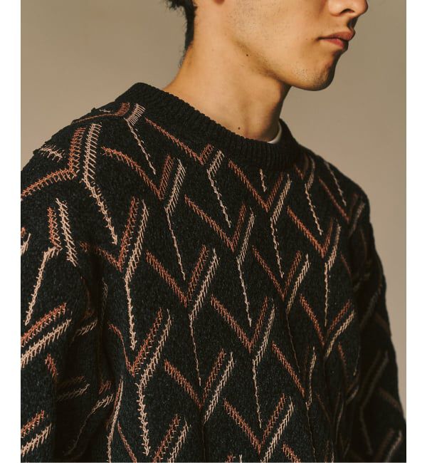 417 EDIFICE「ジオメ ジャガードニットクルー」|ニット・セーター|