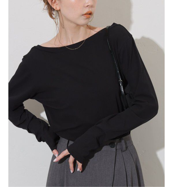 JOURNAL STANDARD「シアーフライス2WAYロングスリーブ」|Tシャツ・カットソー|ブラック