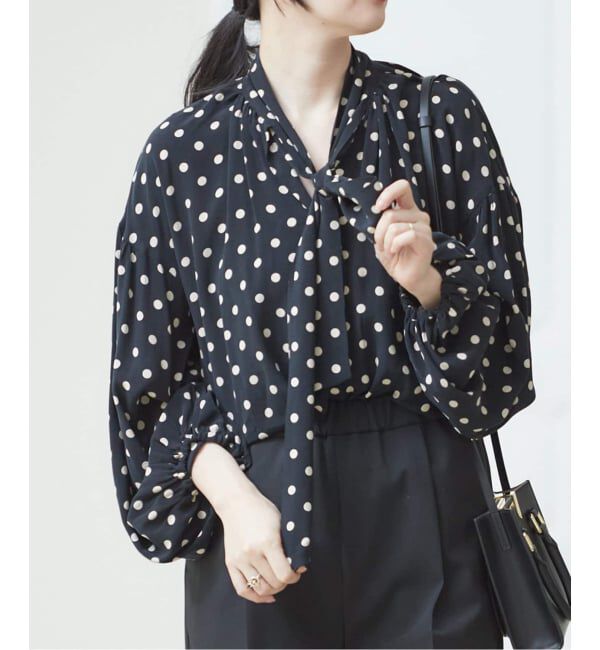 journal standard L'essage「《追加》IDEVEAUX＊IPEKERボウタイブラウス」|シャツ・ブラウス|ブラック B