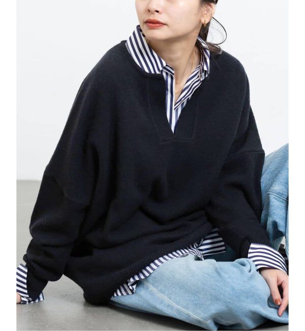 JOURNAL STANDARD「《WEB限定追加》MUSIC カフタンプルオーバー」|ニット・セーター|ブラック