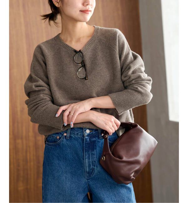 JOURNAL STANDARD relume「《追加 / 新色》ウールカシミヤVネックプルオーバー」|ニット・セーター|ベージュ A