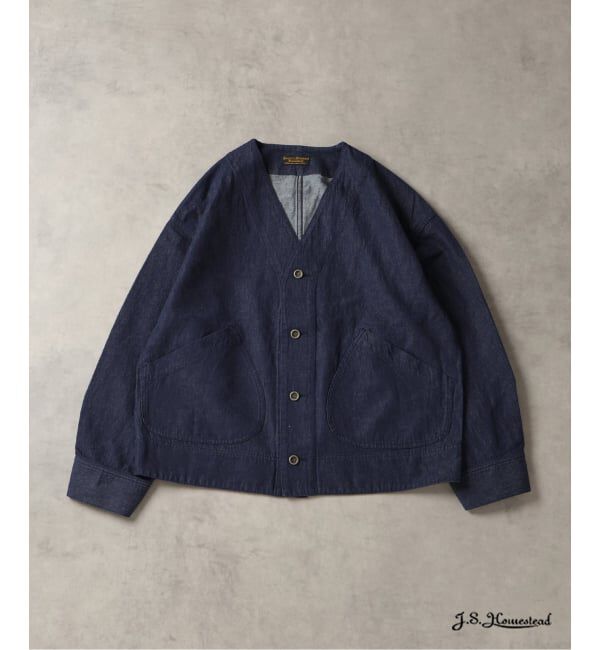 J.S.Homestead「J.S.Homestead / コットンリネン デニム &ldquo;JUDO&rdquo; ブルゾン」|その他|ネイビー