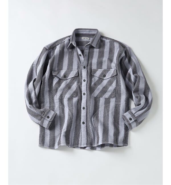 JOURNAL STANDARD relume「ドビーストライプ CPO シャツブルゾン」|その他|サックスブルー