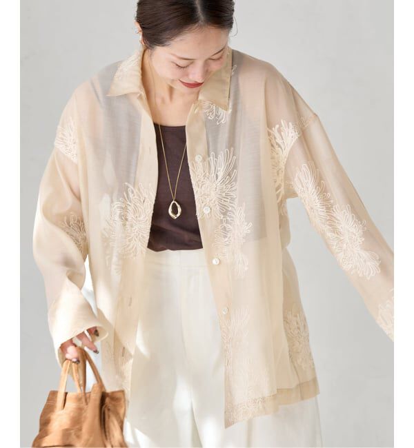 JOURNAL STANDARD「《追加予約》シアーレースビッグシャツ」|シャツ・ブラウス|