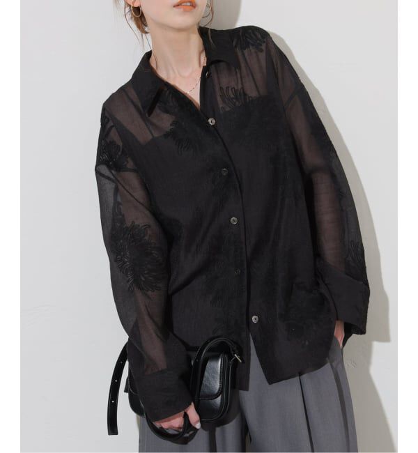 JOURNAL STANDARD「《追加予約》シアーレースビッグシャツ」|シャツ・ブラウス|