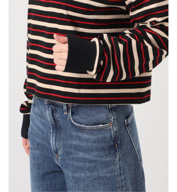 journal standard L'essage「マルチボーダーロングスリーブポロシャツ」|Tシャツ・カットソー|