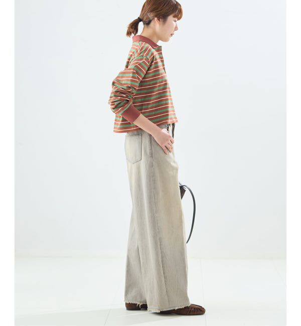 journal standard L'essage「マルチボーダーロングスリーブポロシャツ」|Tシャツ・カットソー|