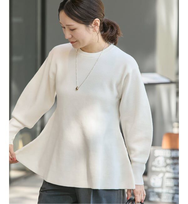 JOURNAL STANDARD「ウォッシャブルペプラムプルオーバー」|ニット・セーター|
