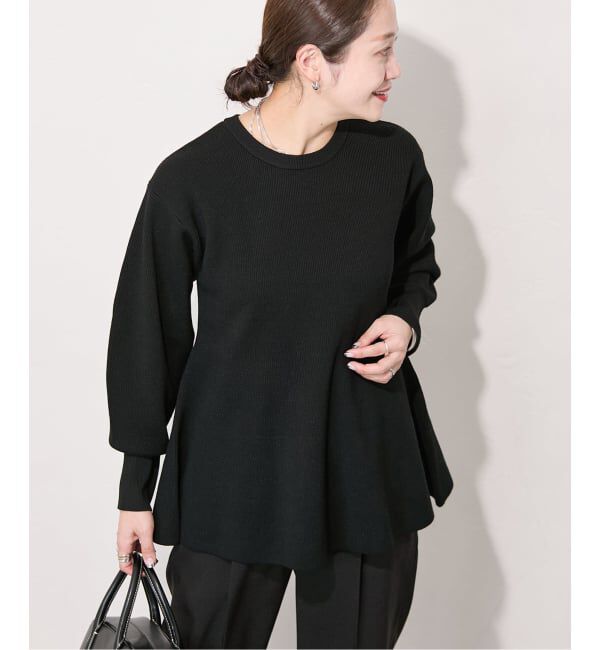 JOURNAL STANDARD「ウォッシャブルペプラムプルオーバー」|ニット・セーター|