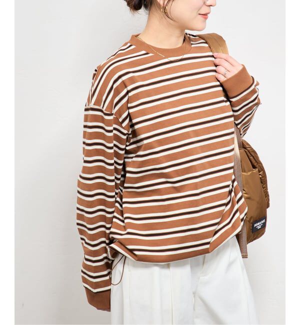 JOURNAL STANDARD「《追加3》シャーリングロングスリーブTシャツ」|Tシャツ・カットソー|ブラウン D