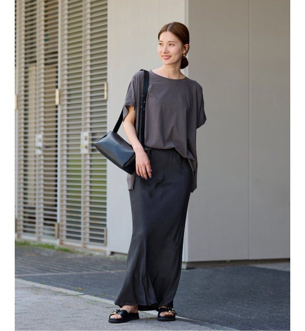 FRAMeWORK「≪追加≫キュプラバイアスサテンロングスカート」|スカート|