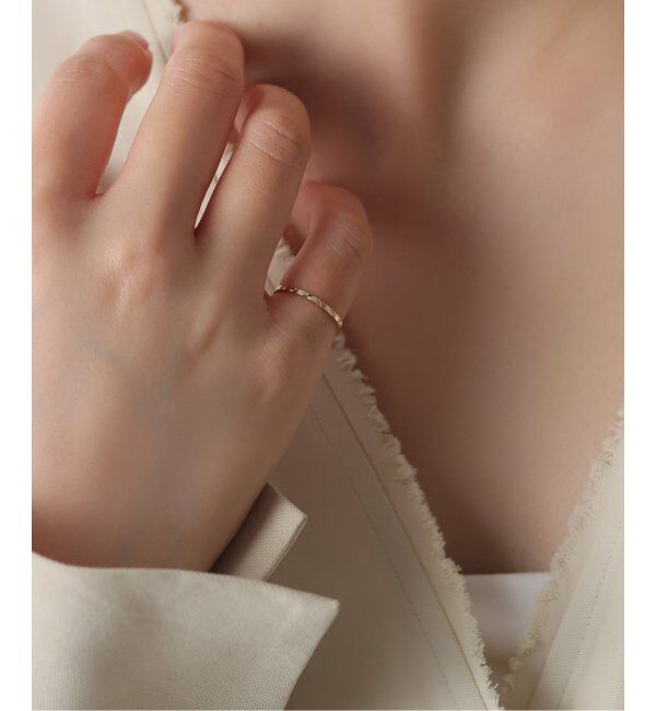 Lilas by Spick&Span「シャインパターンピンキーリング K10」|リング|