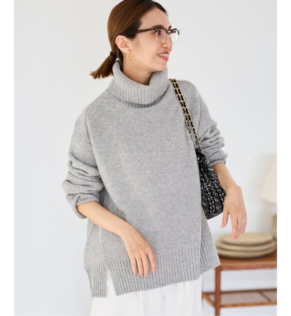 FRAMeWORK「≪WEB先行追加≫AQUA タートルプルオーバー」|ニット・セーター|