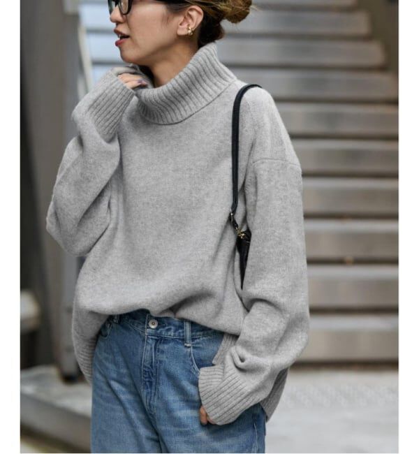 FRAMeWORK「≪WEB先行追加≫AQUA タートルプルオーバー」|ニット・セーター|