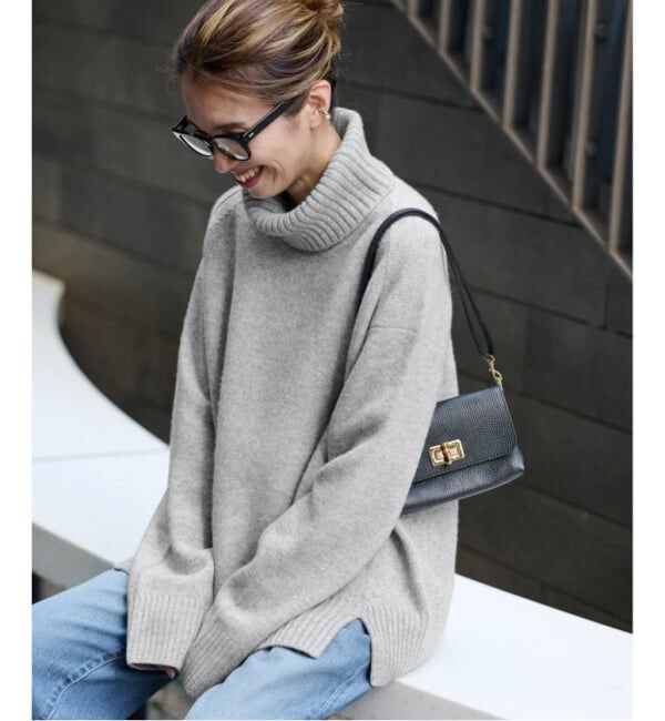 FRAMeWORK「≪WEB先行追加≫AQUA タートルプルオーバー」|ニット・セーター|