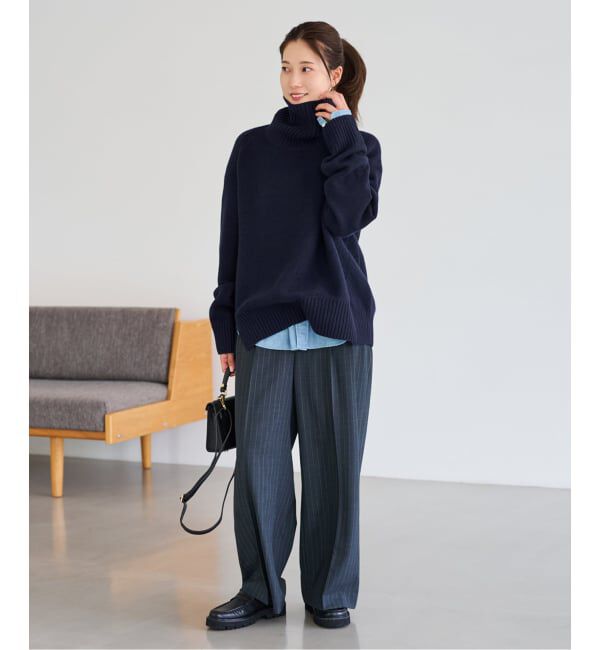 FRAMeWORK「≪WEB先行追加≫AQUA タートルプルオーバー」|ニット・セーター|