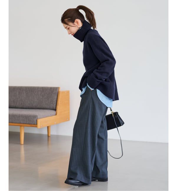 FRAMeWORK「≪WEB先行追加≫AQUA タートルプルオーバー」|ニット・セーター|