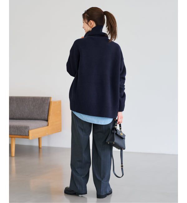 FRAMeWORK「≪WEB先行追加≫AQUA タートルプルオーバー」|ニット・セーター|