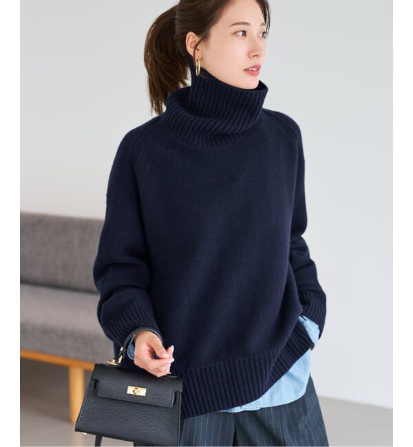 FRAMeWORK「≪WEB先行追加≫AQUA タートルプルオーバー」|ニット・セーター|