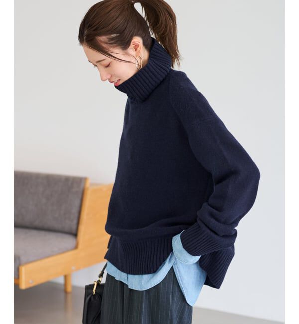 FRAMeWORK「≪WEB先行追加≫AQUA タートルプルオーバー」|ニット・セーター|
