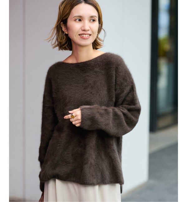 FRAMeWORK「≪追加≫FOX/CASHMERE ボートネック プルオーバー」|ニット・セーター|