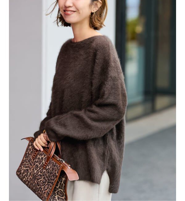 FRAMeWORK「≪追加≫FOX/CASHMERE ボートネック プルオーバー」|ニット・セーター|ブラウン