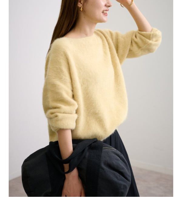 FRAMeWORK「≪追加≫FOX/CASHMERE ボートネック プルオーバー」|ニット・セーター|イエロー