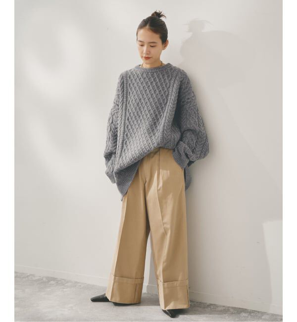 Spick and Span「Higuchi*Sアラン柄ルーズニット」|ニット・セーター|