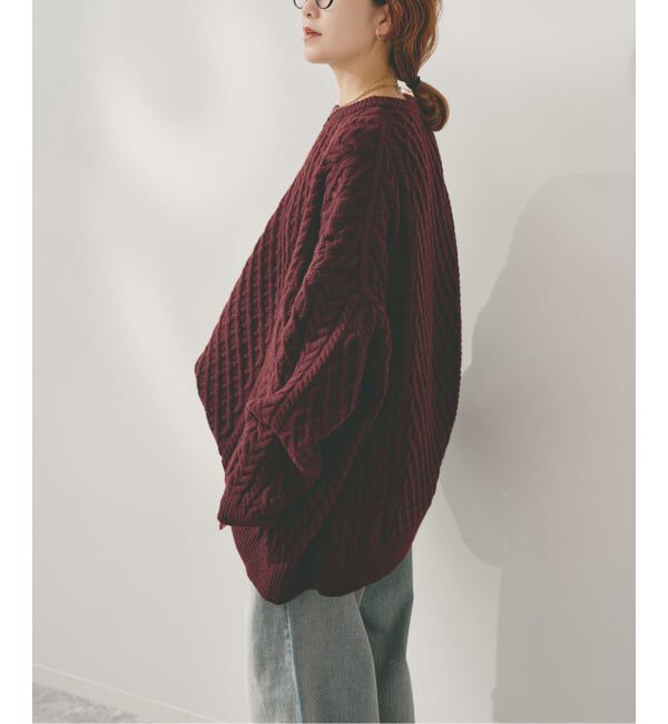 Spick and Span「Higuchi*Sアラン柄ルーズニット」|ニット・セーター|