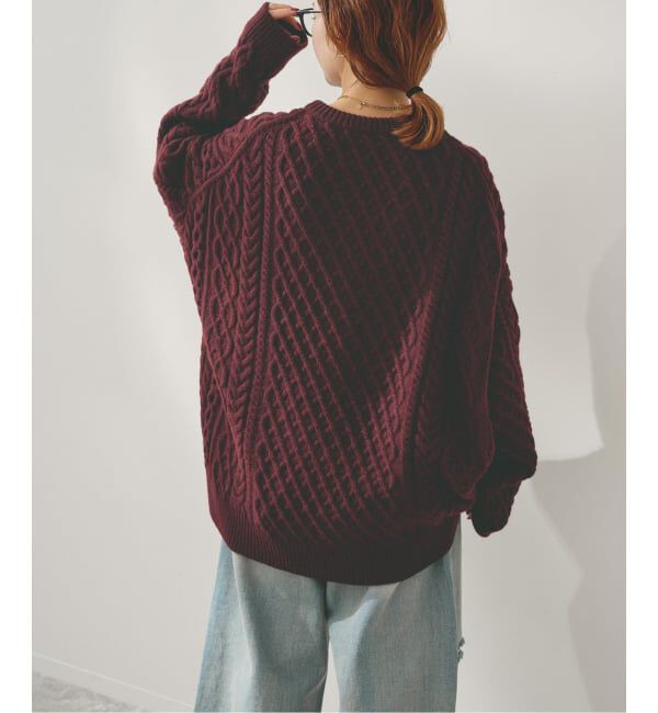 Spick and Span「Higuchi*Sアラン柄ルーズニット」|ニット・セーター|
