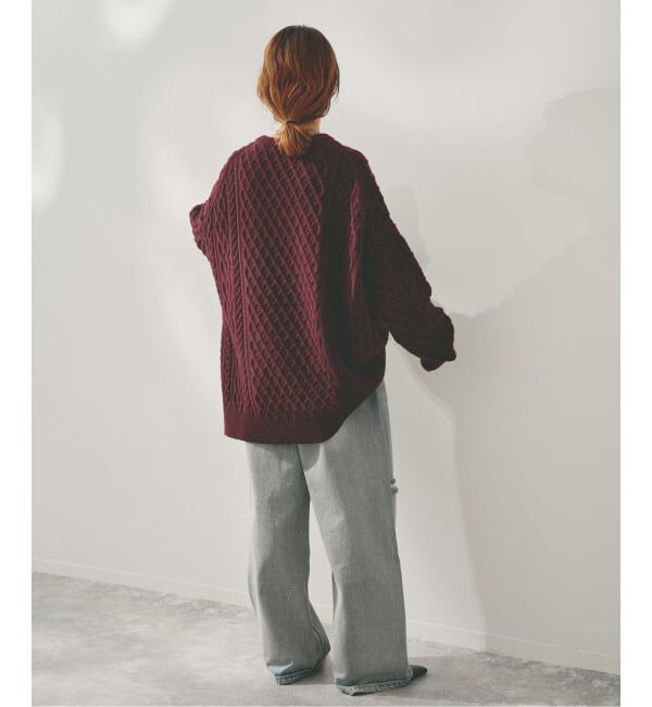 Spick and Span「Higuchi*Sアラン柄ルーズニット」|ニット・セーター|