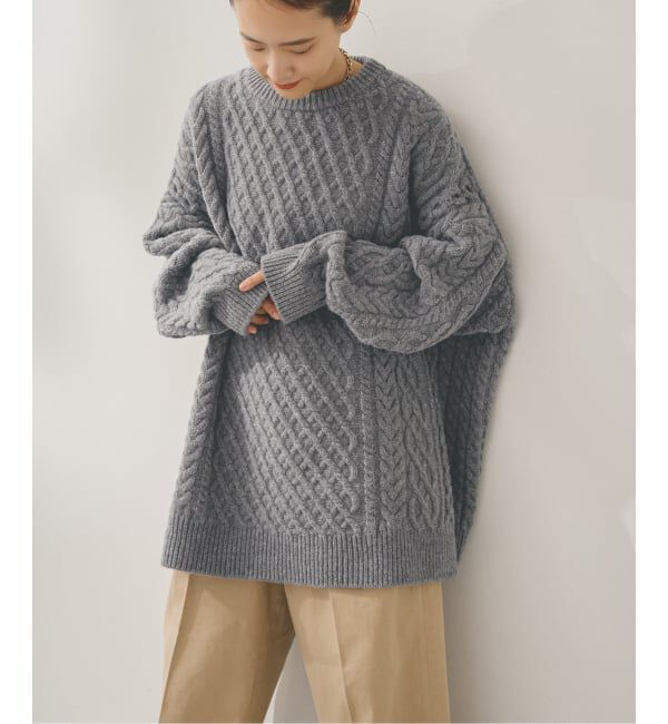Spick and Span「Higuchi*Sアラン柄ルーズニット」|ニット・セーター|