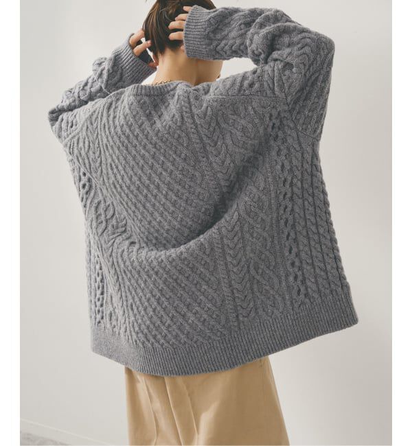 Spick and Span「Higuchi*Sアラン柄ルーズニット」|ニット・セーター|