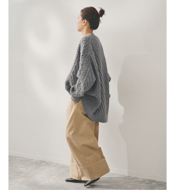 Spick and Span「Higuchi*Sアラン柄ルーズニット」|ニット・セーター|