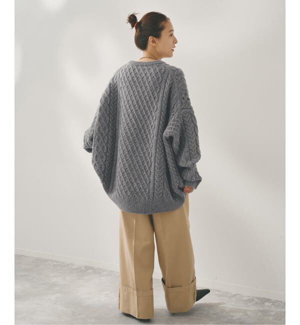 Spick and Span「Higuchi*Sアラン柄ルーズニット」|ニット・セーター|
