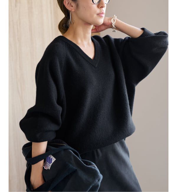 FRAMeWORK「≪WEB限定 / 追加≫AQUA Vネックプルオーバー」|ニット・セーター|
