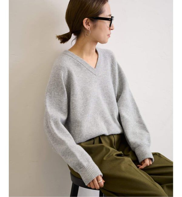 FRAMeWORK「≪WEB限定 / 追加≫AQUA Vネックプルオーバー」|ニット・セーター|