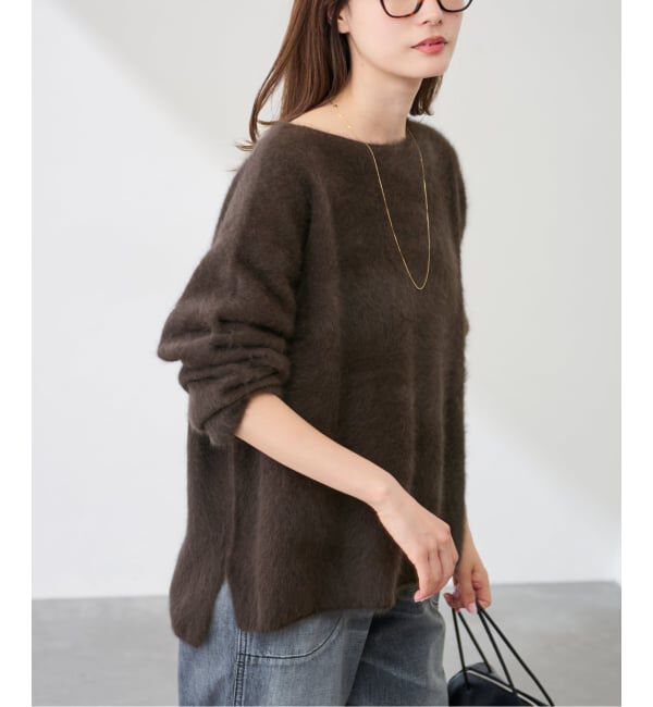 FRAMeWORK「≪追加≫FOX/CASHMERE ボートネック プルオーバー2」|ニット・セーター|ブラウン