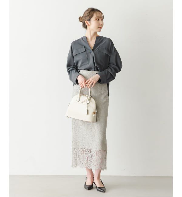 NOBLE「《追加・WEB限定カラー》ワークディテールドレープシャツ」|シャツ・ブラウス|