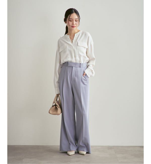 NOBLE「《追加・WEB限定カラー》ワークディテールドレープシャツ」|シャツ・ブラウス|