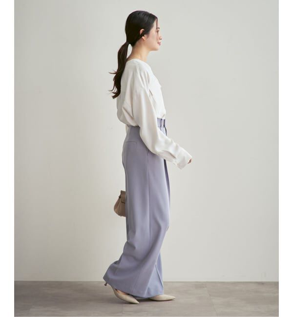 NOBLE「《追加・WEB限定カラー》ワークディテールドレープシャツ」|シャツ・ブラウス|