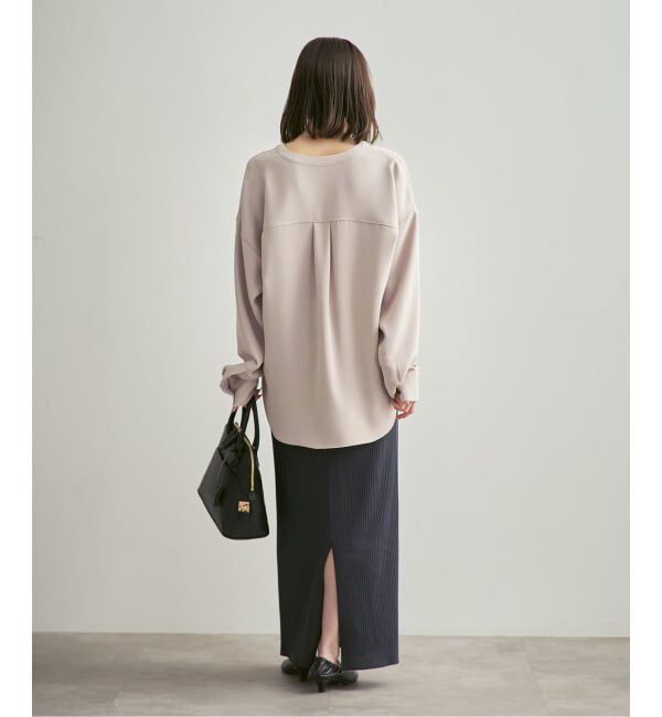 NOBLE「《追加・WEB限定カラー》ワークディテールドレープシャツ」|シャツ・ブラウス|